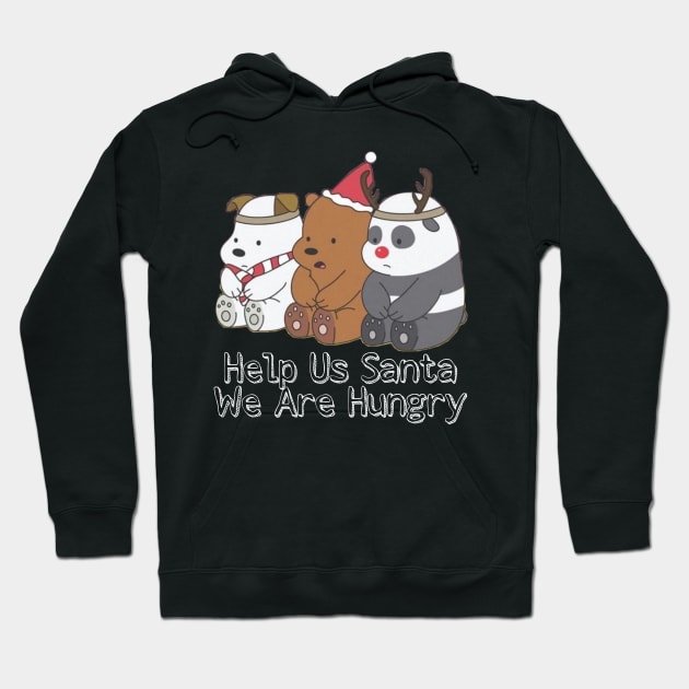 Santa Clause Cute Bear Hungry Hoodie by Christamas Clothing